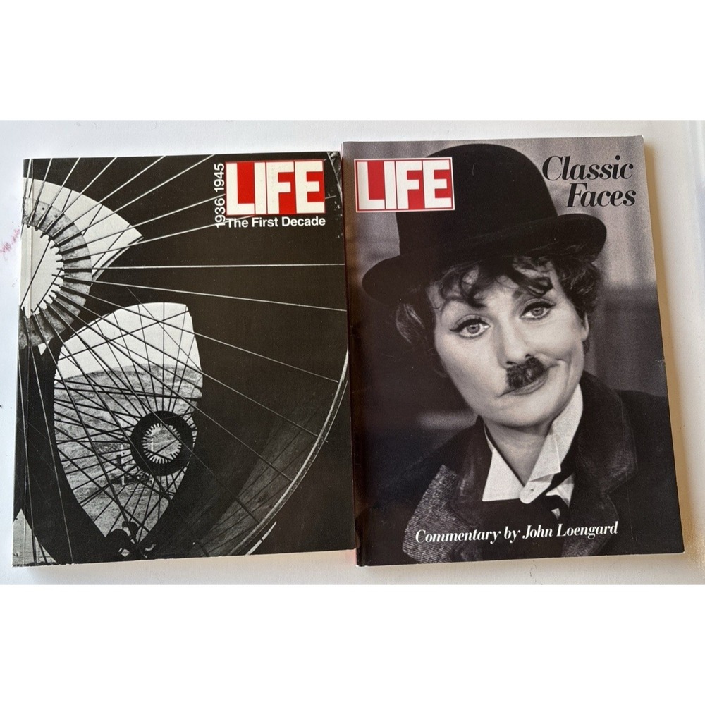 Set of 2 Compilations Life Magazine Classic Faces and The First Ten Years (V14)